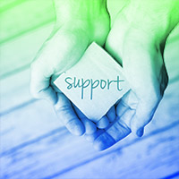 Hands offering support